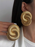Bold Sculptural Gold Statement Earrings