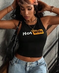 Hot Wife” Summer Fit – Women’s Crop Tank Top