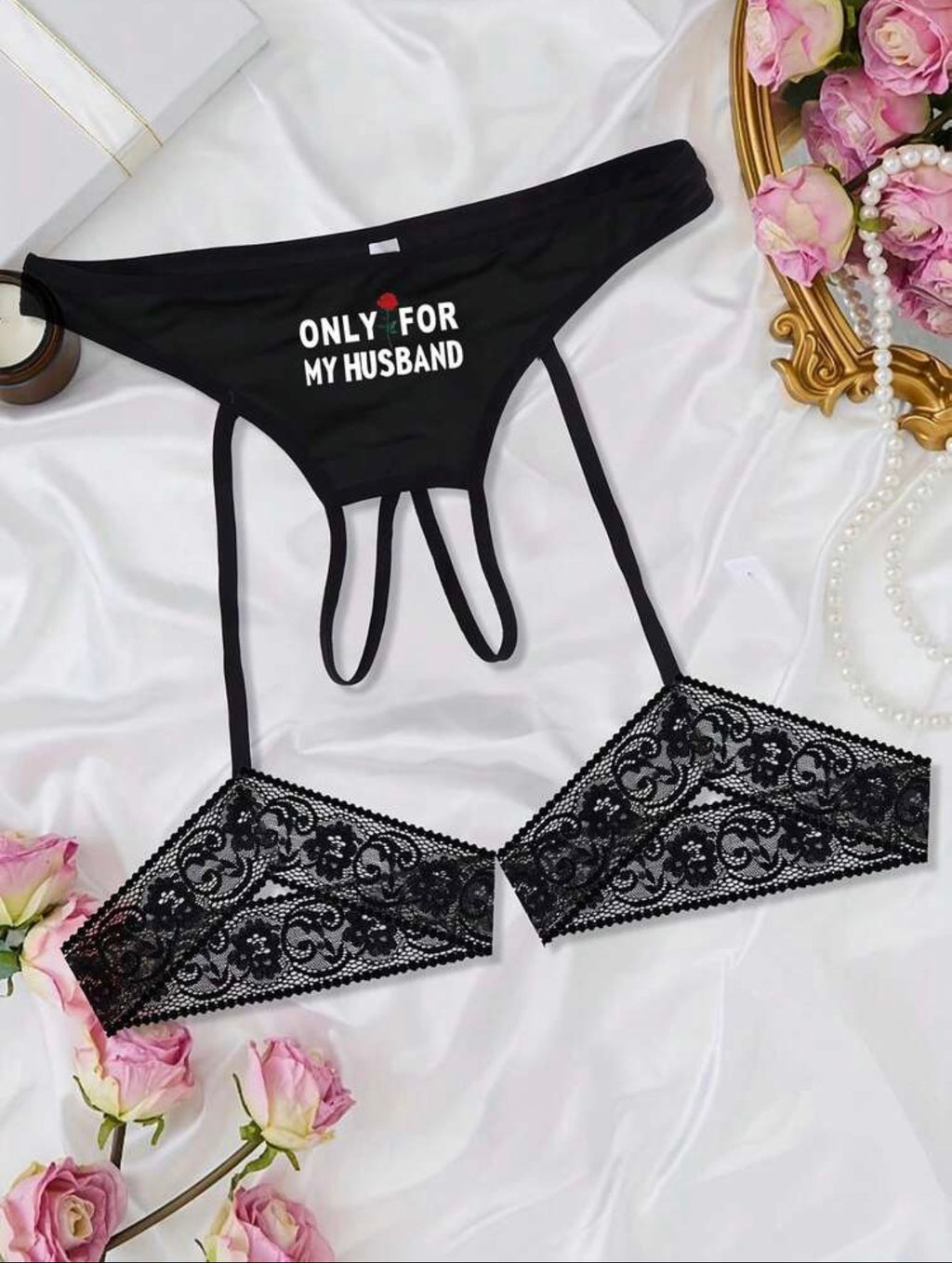 Only for My Husband Crotchless Panty
